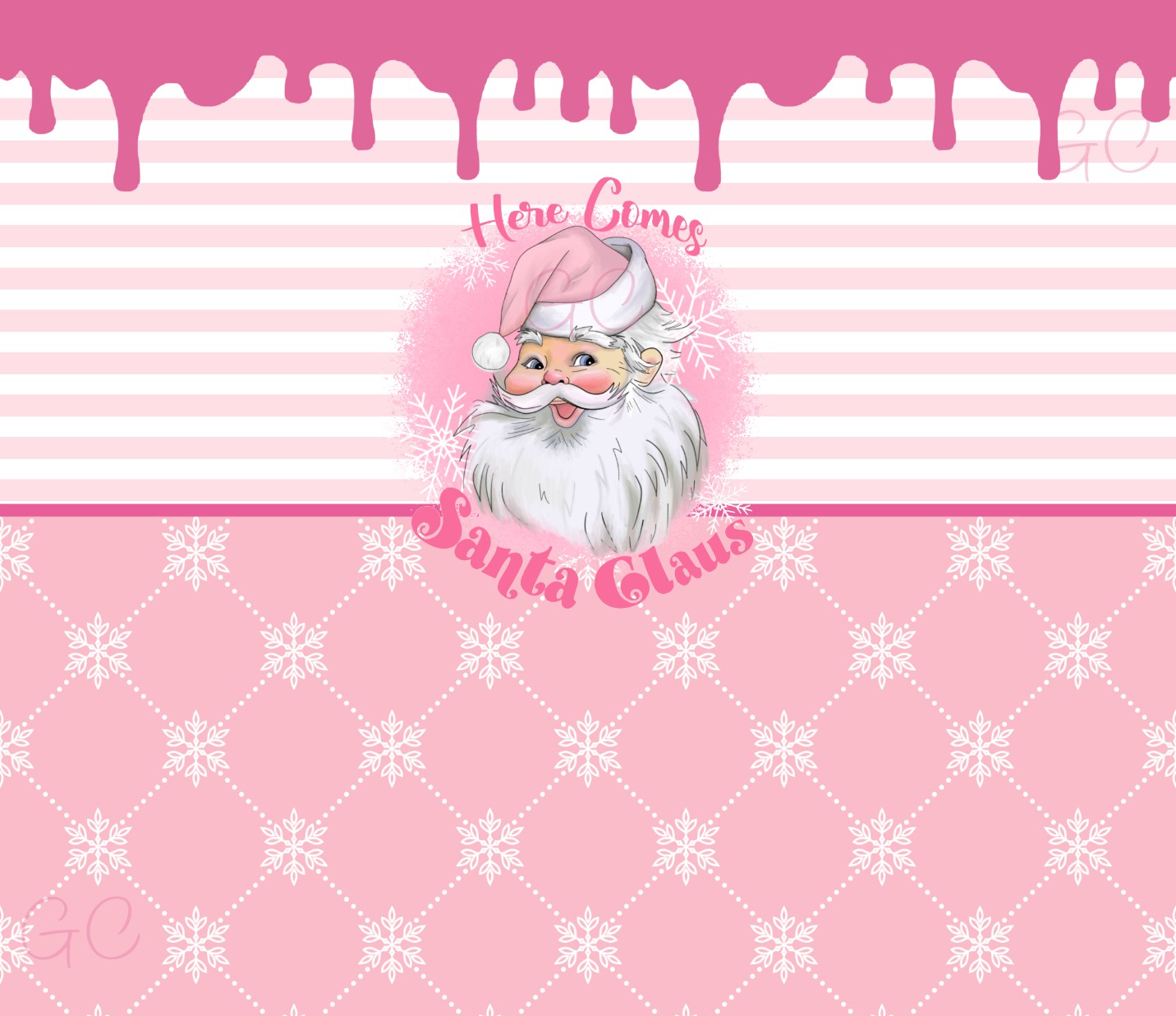 Here Comes Santa Wrap Digital Download JPG