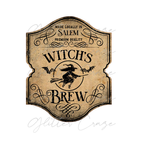 Witch’s Brew UV DTF Decal