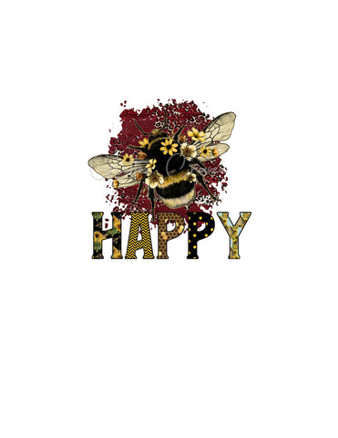 Bee Happy Decal Digital Download JPG