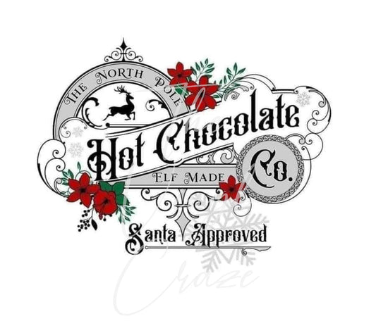 North Pole Hot Chocolate Decal Digital Download JPG