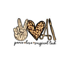 Peace Love Surgical Tech Decal Digital Download JPG
