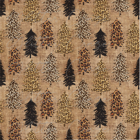 Burlap Trees Adhesive Vinyl