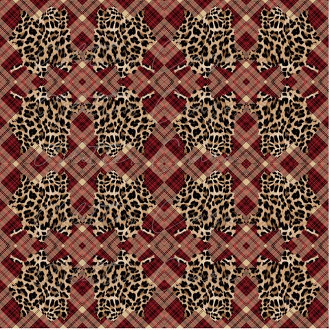 Leopard Plaid Adhesive Vinyl