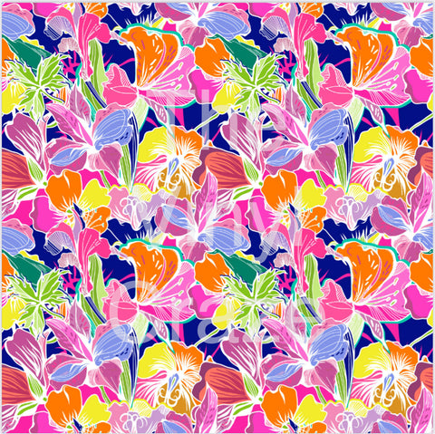 Bright Abstract Floral Adhesive Vinyl