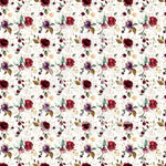 Gold And Burgundy Floral Adhesive Vinyl