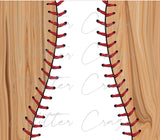 Baseball Woodgrain Adhesive Vinyl Wrap