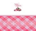 Pink Truck Xmas Plaid Wrap Digital Download JPG