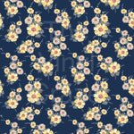 Flowers On Navy Adhesive Vinyl