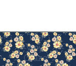 Flowers On Navy/White Skinny Wrap