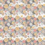 Floral On Gray Swish Digital Download JPG