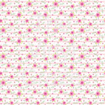 Romantic Pink Striped Flowers Adhesive Vinyl