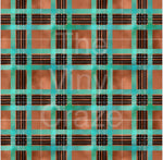 Copper Teal Plaid Adhesive Vinyl Wrap