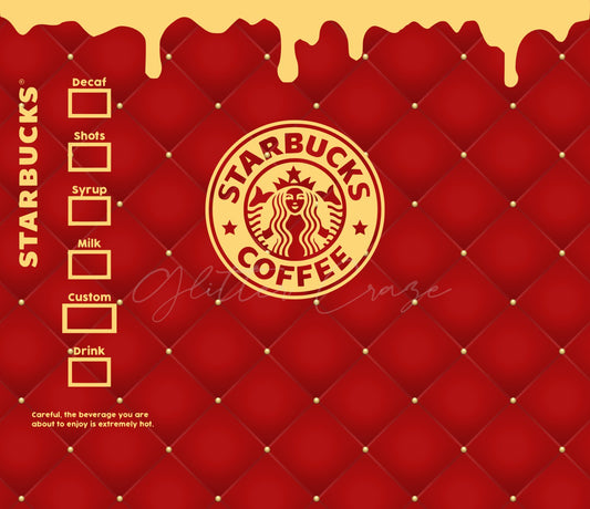 Starbux Red Drip Wrap Digital Download JPG