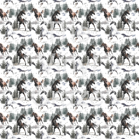Watercolor Mustang Digital Download JPG