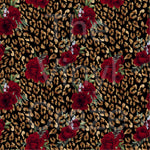 Red Flower Cheetah Adhesive Vinyl