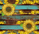 Sunflower Teal Adhesive Vinyl Wrap