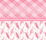 Pink Plaid And Feather Wrap