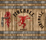 Fireball Whiskey Adhesive Vinyl Wrap