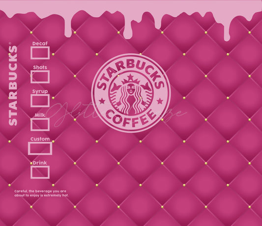Starbux Hot Pink Drip Wrap Digital Download JPG
