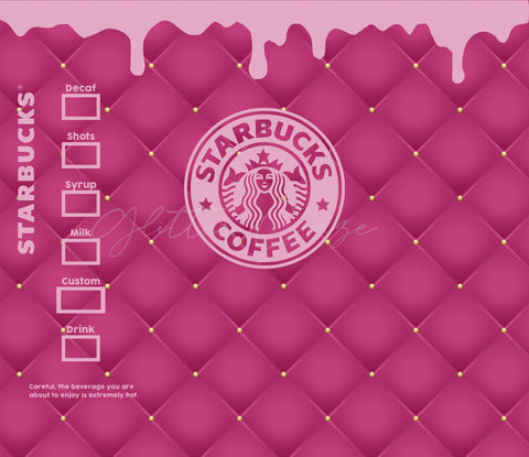 Starbux Hot Pink Drip Wrap Digital Download JPG
