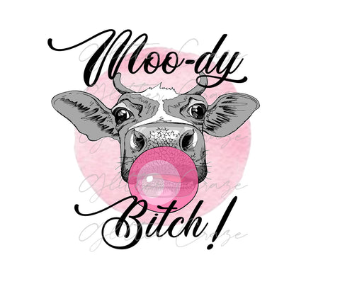 Moo-dy B Decal Digital Download JPG