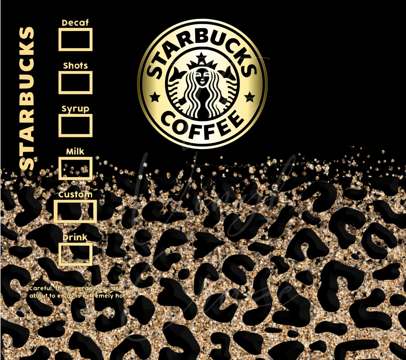Cheetah Starbux Wrap Digital Download JPG