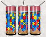 Mens Pencil Autism 20 oz Skinny Adhesive Vinyl Wrap