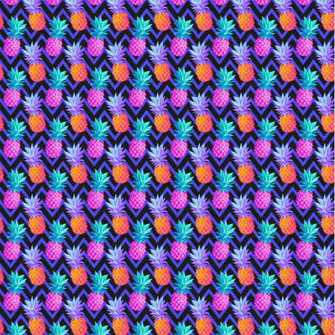 Neon Pineapple Chevron - Adhesive Vinyl