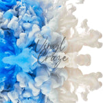 Blue And White Paint Splash - Adhesive Vinyl