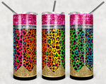 Pencil Glitter Bright Rainbow 20 oz Skinny Adhesive Vinyl Wrap