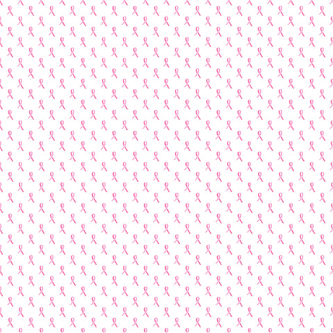 Pink On White Breast Cancer Awareness Ribbons - Adhesive Vinyl