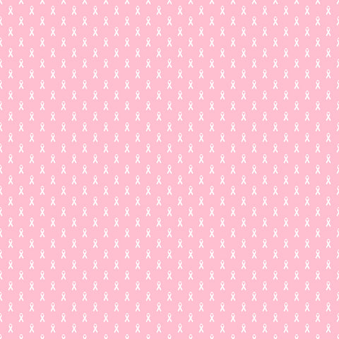 White on Pink Awareness Ribbons - Adhesive Vinyl